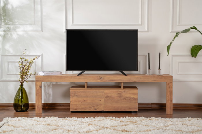 Nordure Soporte TV Atlantic Pine 180cm x 50cm x 31.3cm Tablero de Partículas Melamina 18mm